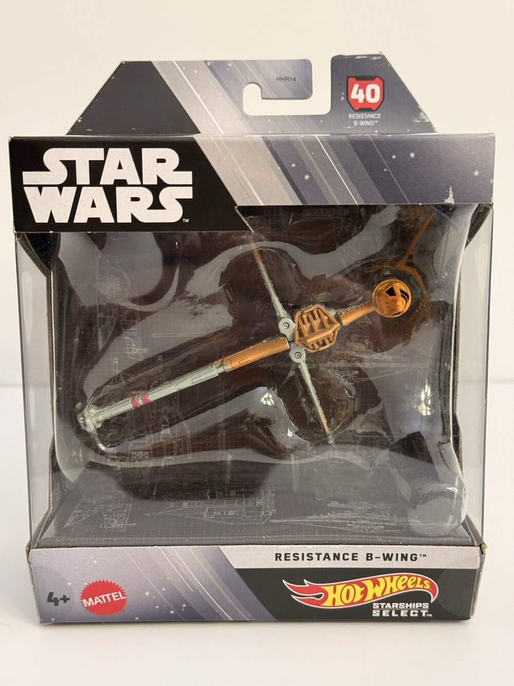 Hot Wheels Star Wars Starships Select #40 RESISTANCE B-WING Diecast Premium New